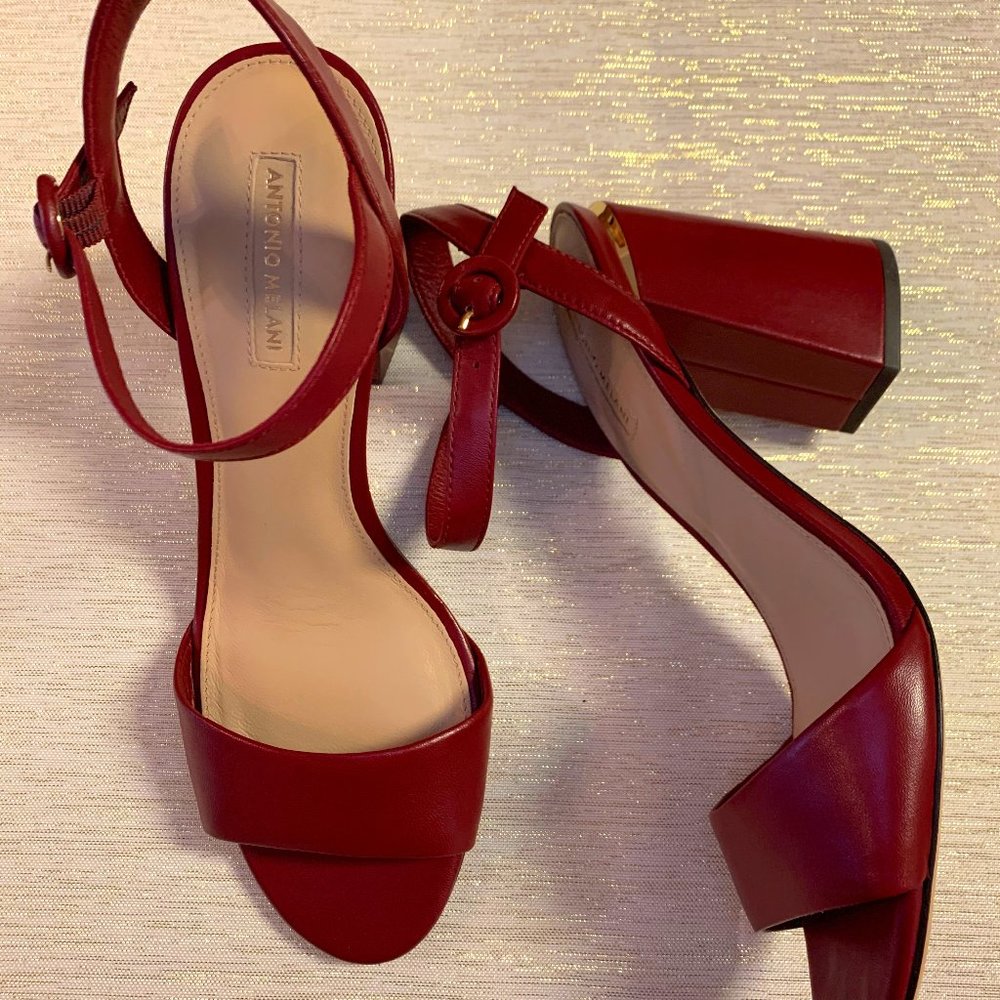 Antonio Melani Shaylen Bella Berry Peep Toe 8.5M